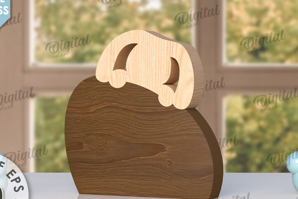 Σετ των 2 Intra απο ξύλο plywood  Χρώμα wenge 3mm-4mm πάχος - Πασχαλινό λαγουδάκι με λέιζερ. Bunny Puzzle Δίασταση 15x15 cm INTRAFABR-85815294