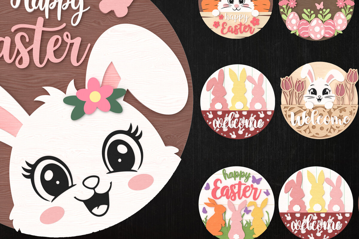 Intra απο ξύλο plywood  Χρώμα wenge 3mm-4mm πάχος - Πασχαλινό λαγουδάκι κομμένο με λέιζερ δέσμη πινακίδων Δίασταση 30x20 cm INTRAFABR-59688050