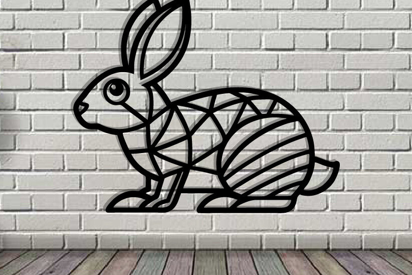 Intra απο ξύλο plywood  Χρώμα wenge 3mm-4mm πάχος - Easter Bunny Δίασταση 40x50 cm INTRAFABR-120350155