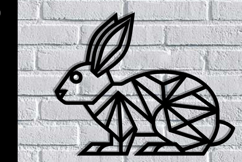 Intra απο ξύλο plywood  Χρώμα wenge 3mm-4mm πάχος - Easter Bunny Δίασταση 40x50 cm INTRAFABR-120350567