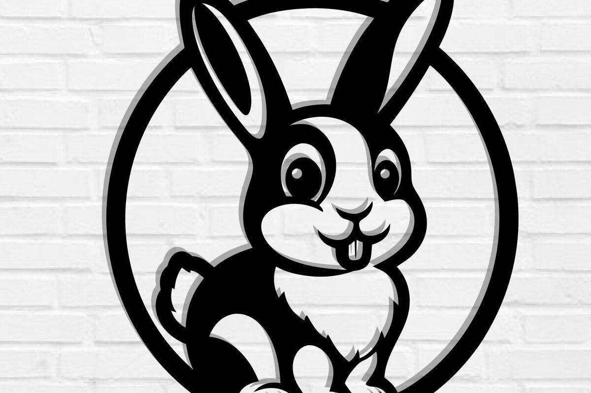 Intra απο ξύλο plywood  Χρώμα wenge 3mm-4mm πάχος - Easter Bunny Δίασταση 40x50 cm INTRAFABR-99484209