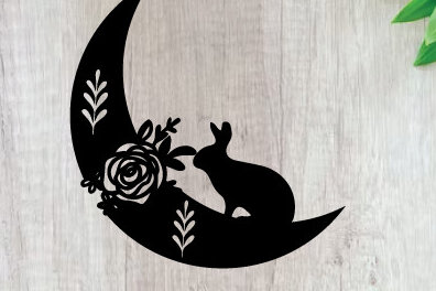 Intra απο ξύλο plywood  Χρώμα wenge 3mm-4mm πάχος - Easter Bunny Metal Wall Art Laser Δίασταση 40x50 cm INTRAFABR-115917497