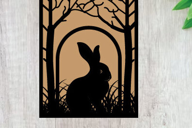 Intra απο ξύλο plywood  Χρώμα wenge 3mm-4mm πάχος - ού τοίχου με ταμπέλα Πάσχα Δίασταση 40x50 cm INTRAFABR-121028751