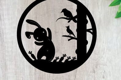 Intra απο ξύλο plywood  Χρώμα wenge 3mm-4mm πάχος - ού τοίχου με ταμπέλα Πάσχα Δίασταση 40x50 cm INTRAFABR-121832507