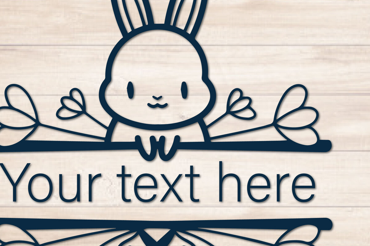 Σετ των 2 Intra απο ξύλο plywood  Χρώμα wenge 3mm-4mm πάχος - αποκοπής μονόγραμμα Split Easter Bunny Δίασταση 4x4 cm INTRAFABR-66386606