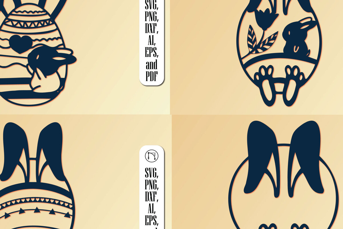 Σετ των 2 Intra απο ξύλο plywood  Χρώμα wenge 3mm-4mm πάχος - Πασχαλινό Λαγουδάκι με Αυγό Δέσμη Δίασταση 15x15 cm INTRAFABR-122664276