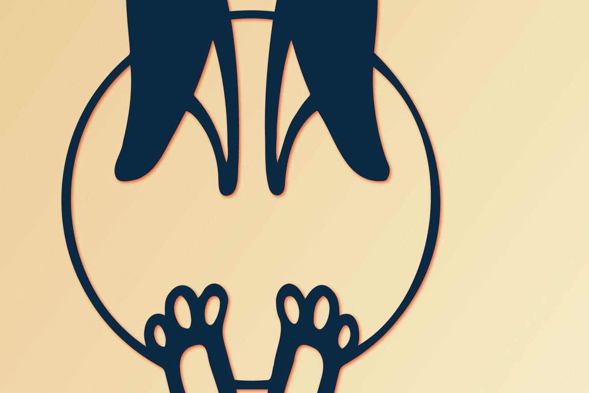 Σετ των 2 Intra απο ξύλο plywood  Χρώμα wenge 3mm-4mm πάχος - Πασχαλινό λαγουδάκι με κομμένο αυγού Δίασταση 15x15 cm INTRAFABR-122723816