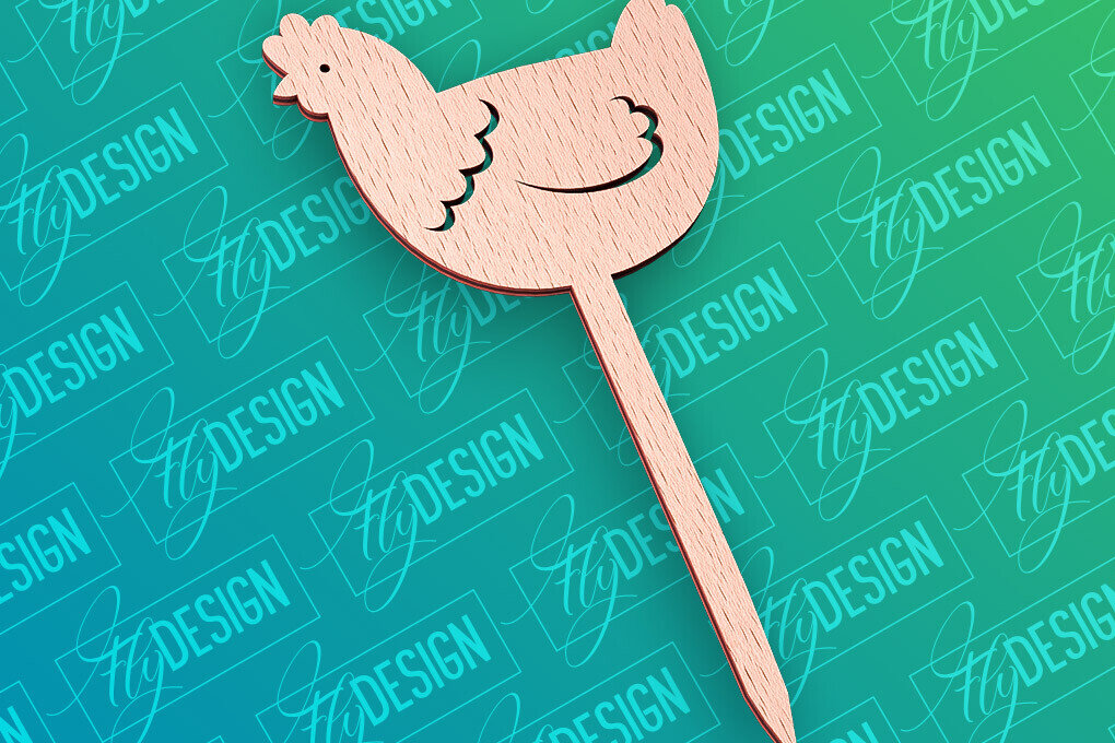 Σετ των 2 Intra απο ξύλο plywood  Χρώμα wenge 3mm-4mm πάχος - Πασχαλινό κέικ Topper | CNC Δίασταση 15x15 cm INTRAFABR-91796372