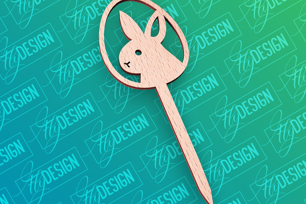 Σετ των 2 Intra απο ξύλο plywood  Χρώμα wenge 3mm-4mm πάχος - Πασχαλινό κέικ Topper | CNC Δίασταση 15x15 cm INTRAFABR-124937214