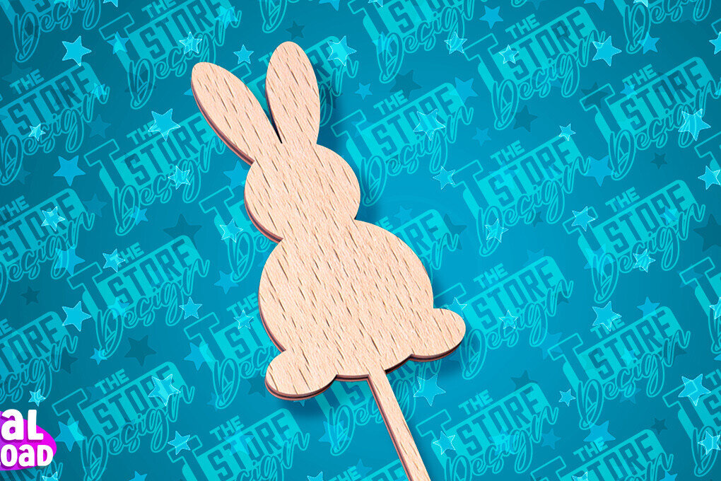 Σετ των 2 Intra απο ξύλο plywood  Χρώμα wenge 3mm-4mm πάχος - Πασχαλινό κέικ Topper | CNC Δίασταση 15x15 cm INTRAFABR-94234269