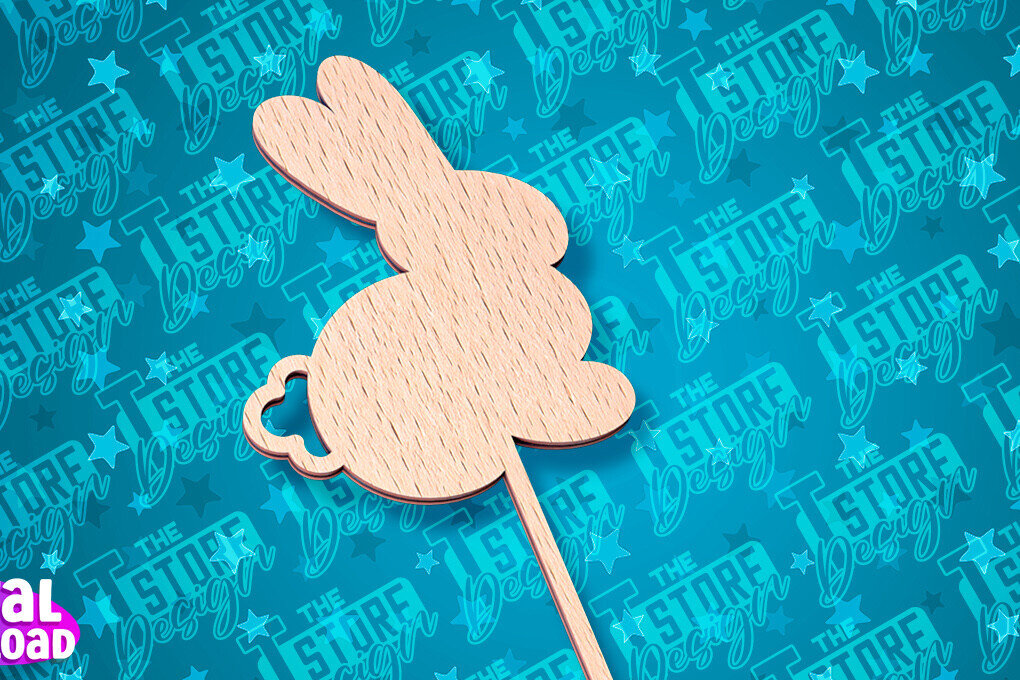 Σετ των 2 Intra απο ξύλο plywood  Χρώμα wenge 3mm-4mm πάχος - Πασχαλινό κέικ Topper | CNC Δίασταση 15x15 cm INTRAFABR-121348836