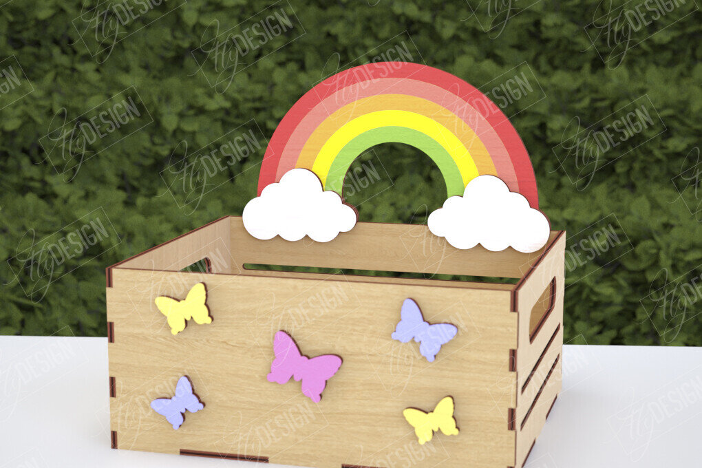 Σετ των 2 Intra απο ξύλο plywood  Χρώμα wenge 3mm-4mm πάχος - Πασχαλινή καραμέλα | Κουτί καραμέλας Δίασταση 15x15 cm INTRAFABR-70687113