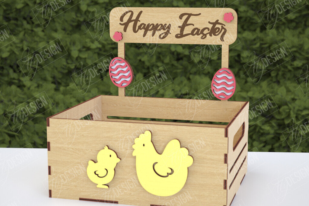 Σετ των 2 Intra απο ξύλο plywood  Χρώμα wenge 3mm-4mm πάχος - Πασχαλινή καραμέλα | Κουτί καραμέλας Δίασταση 15x15 cm INTRAFABR-70689502