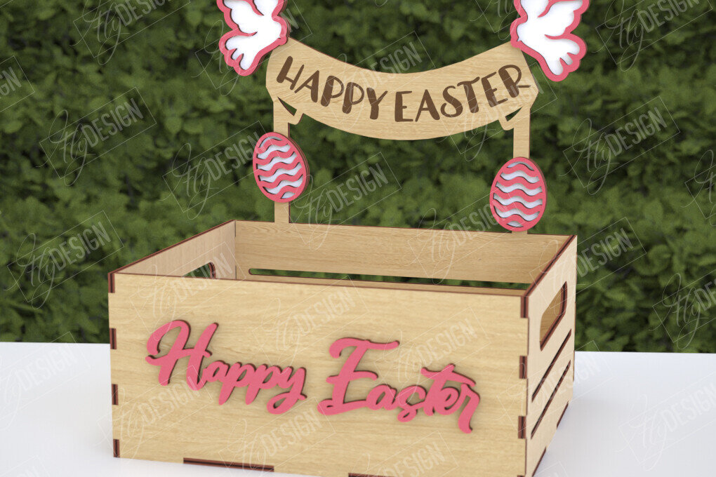 Σετ των 2 Intra απο ξύλο plywood  Χρώμα wenge 3mm-4mm πάχος - Πασχαλινή καραμέλα | Κουτί καραμέλας Δίασταση 15x15 cm INTRAFABR-33158657