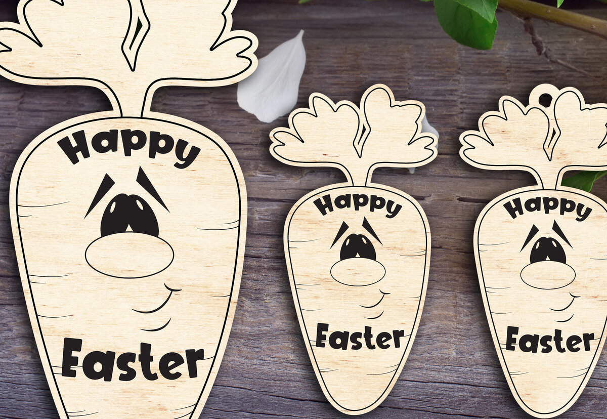 Σετ των 2 Intra απο ξύλο plywood  Χρώμα wenge 3mm-4mm πάχος - Πασχαλινό καρότο Δίασταση 20x20 cm INTRAFABR-116833868