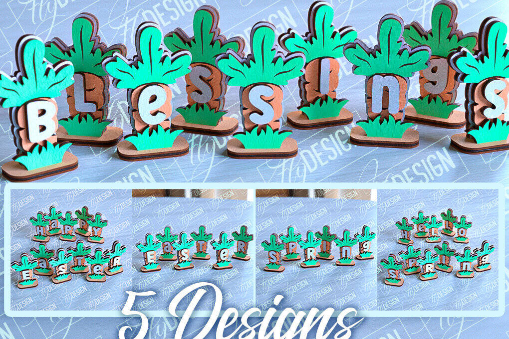 Σετ των 2 Intra απο ξύλο plywood  Χρώμα wenge 3mm-4mm πάχος - Πασχαλινά καρότα | με λέιζερ Δίασταση 15x15 cm INTRAFABR-115784017