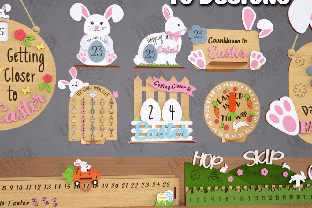 Σετ των 2 Intra απο ξύλο plywood  Χρώμα wenge 3mm-4mm πάχος - Πασχαλινό Πακέτο αντίστροφης μέτρησης |Ημερολόγιο Πάσχα Δίασταση 15x15 cm INTRAFABR-94074846