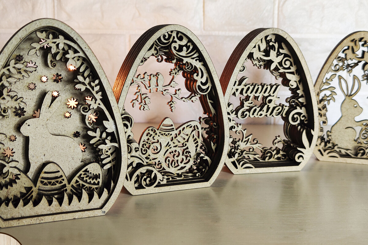 Σετ των 2 Intra απο ξύλο plywood  Χρώμα wenge 3mm-4mm πάχος - Πασχαλινά κομμένα αρχεία Δίασταση 3x15 cm INTRAFABR-120324520