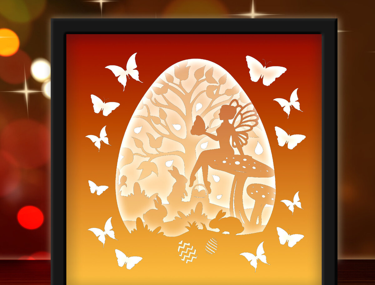 Σετ των 2 Intra απο ξύλο plywood  Χρώμα wenge 3mm-4mm πάχος - Ημέρα του Πάσχα Δίασταση 20x20 cm INTRAFABR-105405082