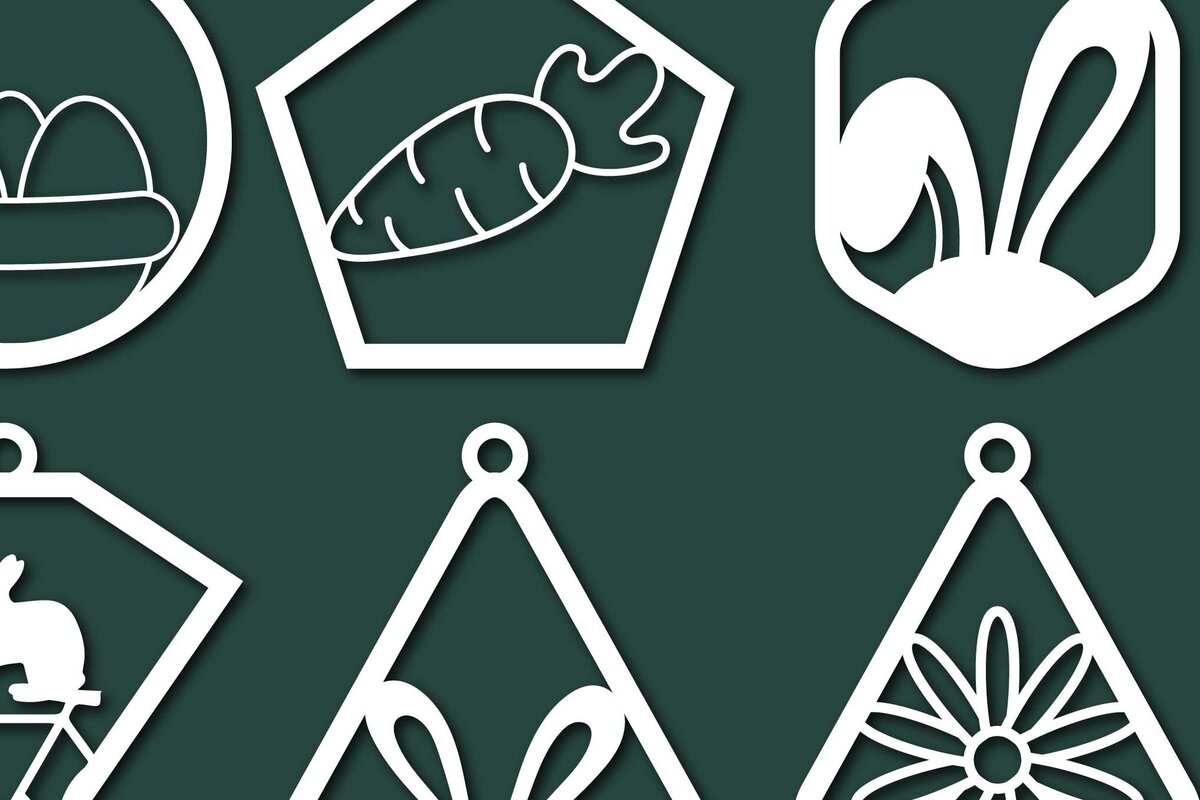 Σετ των 3 Intra απο ξύλο plywood  Χρώμα wenge 3mm-4mm πάχος - Πασχαλινό Σκουλαρίκι Πακέτο κοπής με λέιζερ Δίασταση 3x3 cm INTRAFABR-103354954