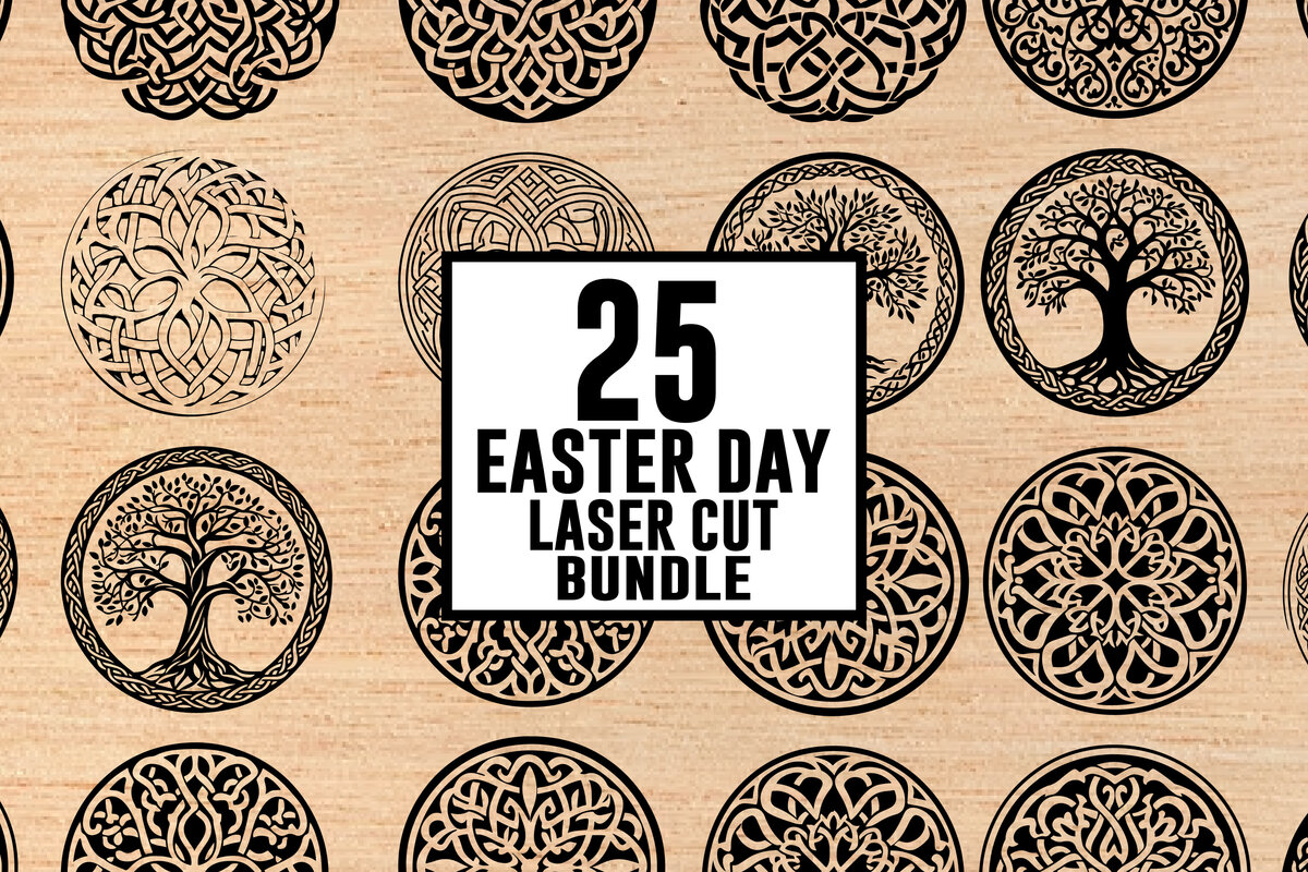 Intra απο ξύλο plywood  Χρώμα wenge 3mm-4mm πάχος - Πακέτο κοπής με λέιζερ για την ημέρα του Πάσχα - 25 σχέδια Δίασταση 30x30 cm INTRAFABR-102603355