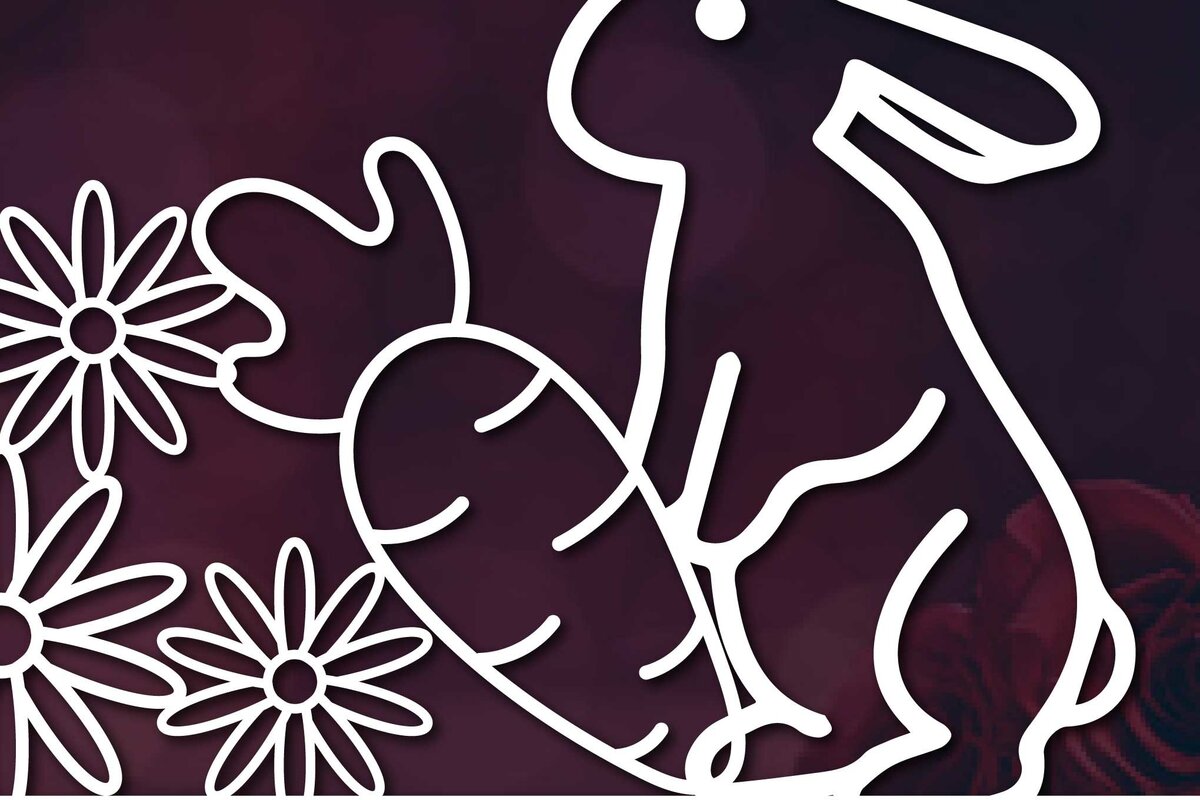 Σετ των 2 Intra απο ξύλο plywood  Χρώμα wenge 3mm-4mm πάχος - Πινακίδα καλωσορίσματος για την ημέρα του Πάσχα Δίασταση 15x15 cm INTRAFABR-80220843