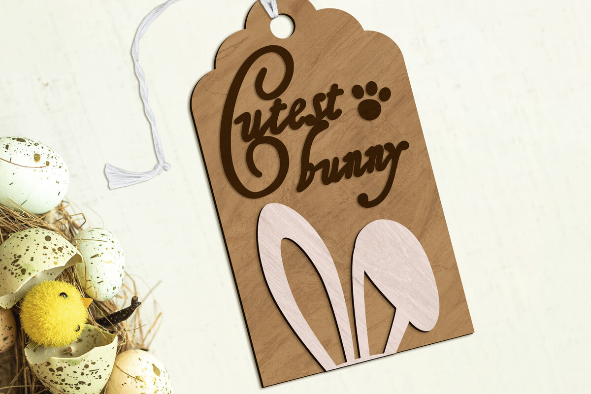 Σετ των 2 Intra απο ξύλο plywood  Χρώμα wenge 3mm-4mm πάχος - Πασχαλινή Διακοσμητική Ετικέτα, Πολυεπίπεδο κομμένο Δίασταση 5x5 cm INTRAFABR-39182523