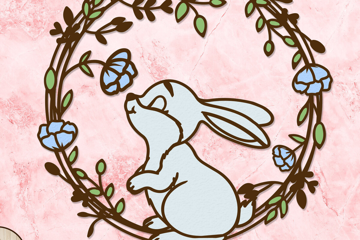 Σετ των 2 Intra απο ξύλο plywood  Χρώμα wenge 3mm-4mm πάχος - Πασχαλινό διακοσμητικό στεφάνι, κομμένα αρχεία Δίασταση 2x14 cm INTRAFABR-76693733