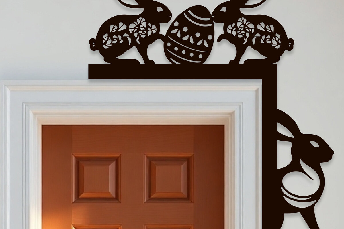 Σετ των 2 Intra απο ξύλο plywood  Χρώμα wenge 3mm-4mm πάχος - Πασχαλινή πόρτα Γωνιακή Δίασταση 15x15 cm INTRAFABR-105067354