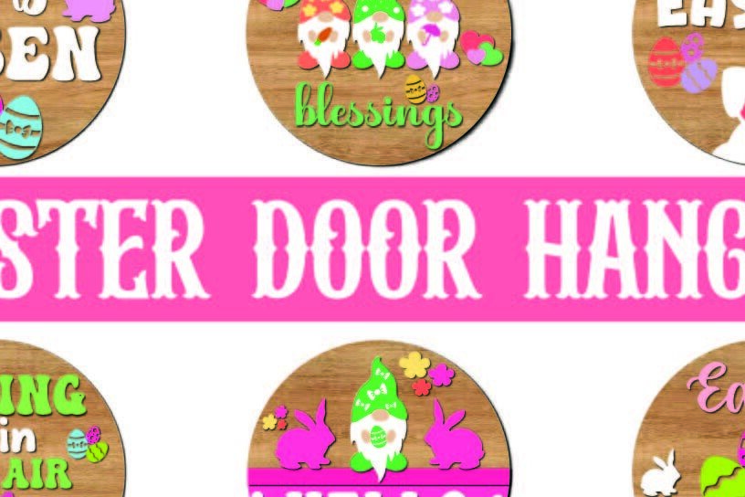 Σετ των 2 Intra απο ξύλο plywood  Χρώμα wenge 3mm-4mm πάχος - Πασχαλινή κρεμάστρα πόρτας Στρογγυλή πινακίδα Πακέτο Δίασταση 4x4 cm INTRAFABR-125129398