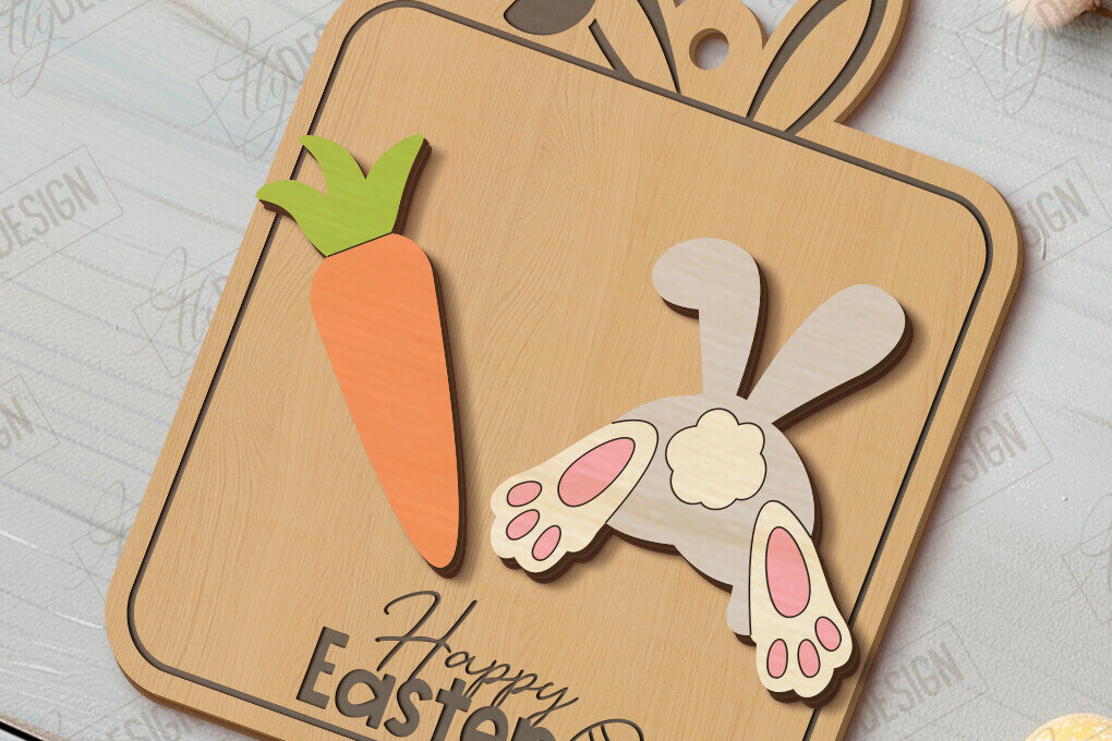 Σετ των 3 Intra απο ξύλο plywood  Χρώμα wenge 3mm-4mm πάχος - Πασχαλινά Σκουλαρίκια | Ανοιξιάτικο Σχέδιο |Διακοπές Δίασταση 3x3 cm INTRAFABR-125230058