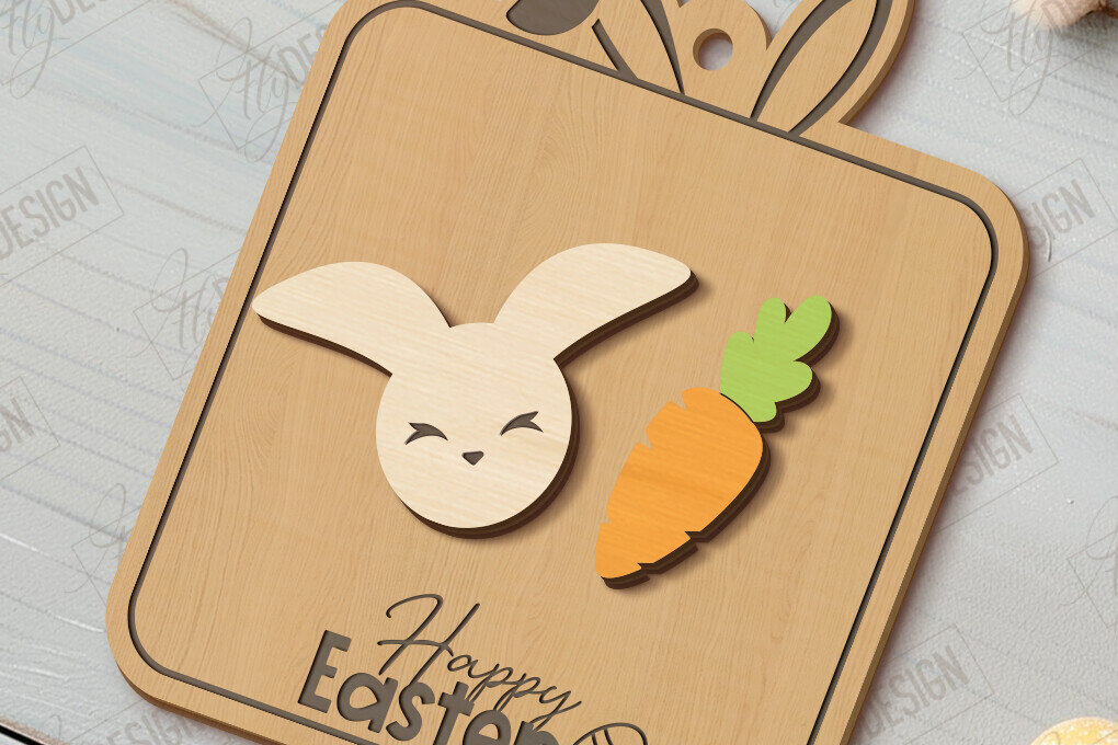 Σετ των 3 Intra απο ξύλο plywood  Χρώμα wenge 3mm-4mm πάχος - Πασχαλινά Σκουλαρίκια | Ανοιξιάτικο Σχέδιο |Διακοπές Δίασταση 3x3 cm INTRAFABR-102579376