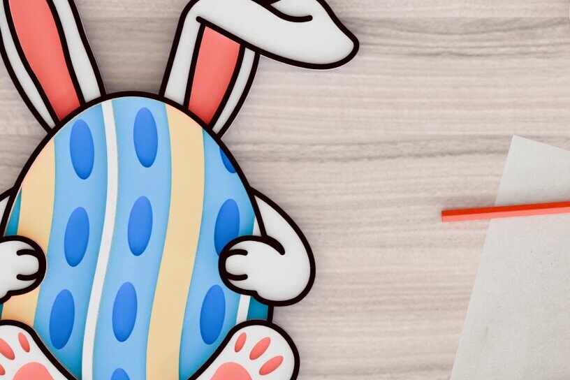 Intra απο ξύλο plywood  Χρώμα wenge 3mm-4mm πάχος - 3d Laser Crafting Easter Egg Δίασταση 20x25 cm INTRAFABR-39370851