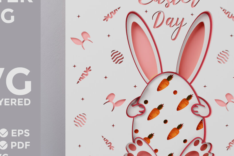 Σετ των 2 Intra απο ξύλο plywood  Χρώμα wenge 3mm-4mm πάχος - Πασχαλινό αυγό 3D Χαρτί κοπής Πολυστρωματικό Δίασταση 15x15 cm INTRAFABR-124976731