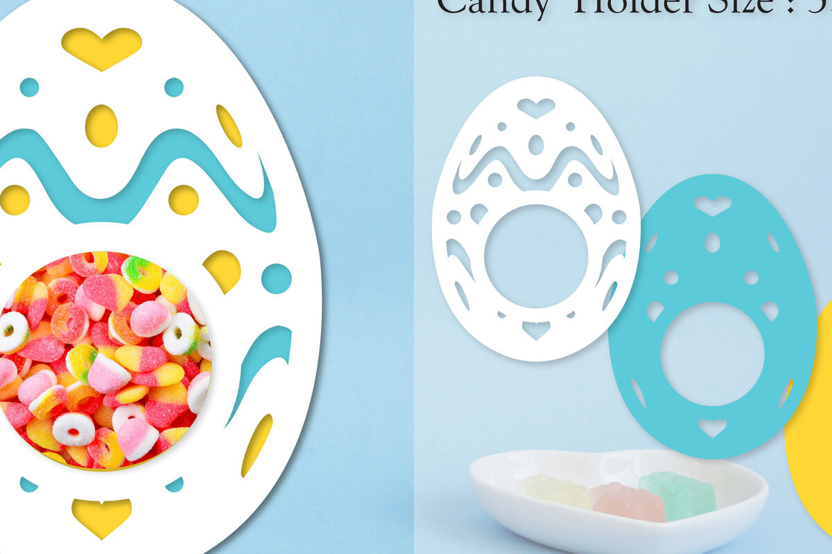 Σετ των 2 Intra απο ξύλο plywood  Χρώμα wenge 3mm-4mm πάχος - Easter Egg Candy Dome Horder Δίασταση 15x15 cm INTRAFABR-122964630