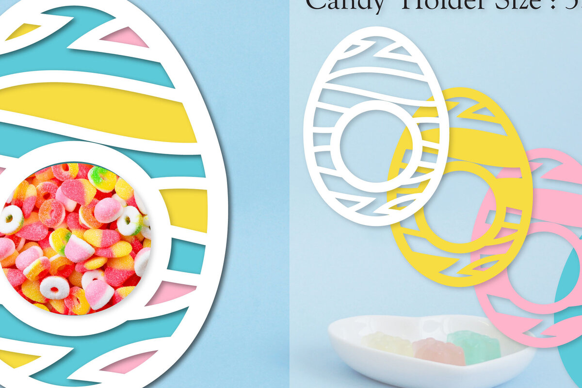 Σετ των 2 Intra απο ξύλο plywood  Χρώμα wenge 3mm-4mm πάχος - Easter Egg Candy Dome Horder Δίασταση 15x15 cm INTRAFABR-122964647