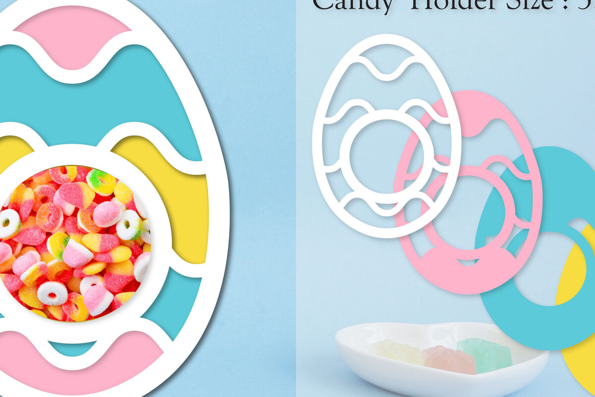 Σετ των 2 Intra απο ξύλο plywood  Χρώμα wenge 3mm-4mm πάχος - Easter Egg Candy Dome Horder Δίασταση 15x15 cm INTRAFABR-122964656