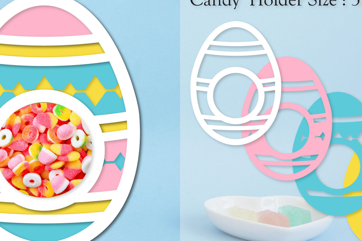 Σετ των 2 Intra απο ξύλο plywood  Χρώμα wenge 3mm-4mm πάχος - Easter Egg Candy Dome Horder Δίασταση 15x15 cm INTRAFABR-122964464