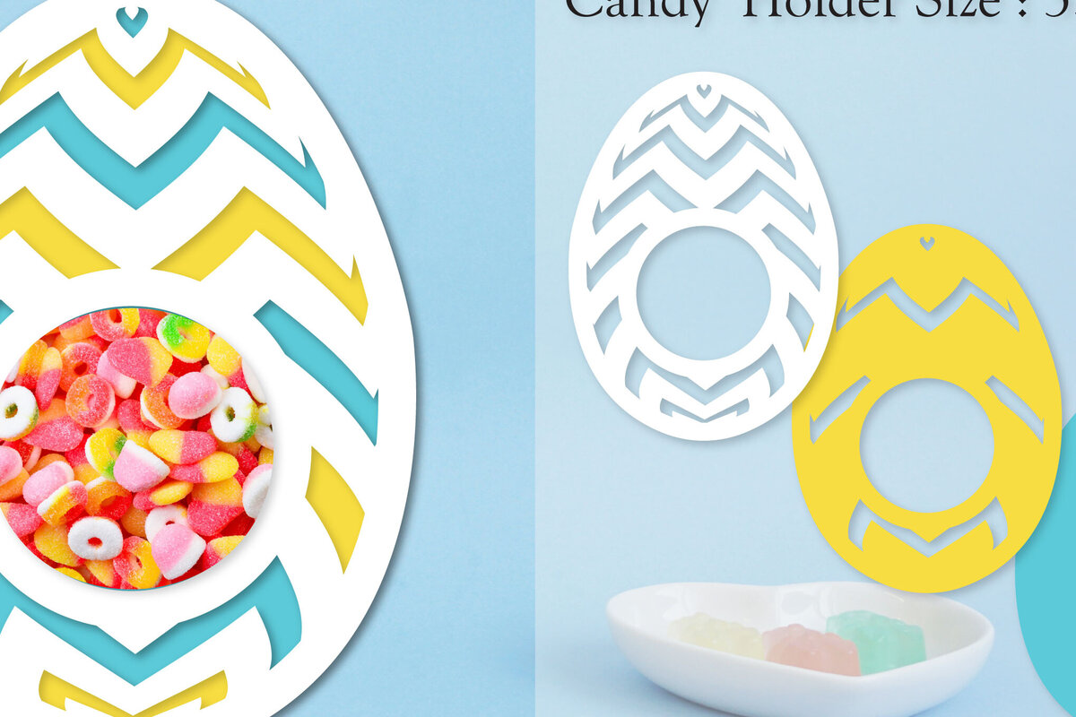 Σετ των 2 Intra απο ξύλο plywood  Χρώμα wenge 3mm-4mm πάχος - Easter Egg Candy Dome Horder Δίασταση 15x15 cm INTRAFABR-122964474