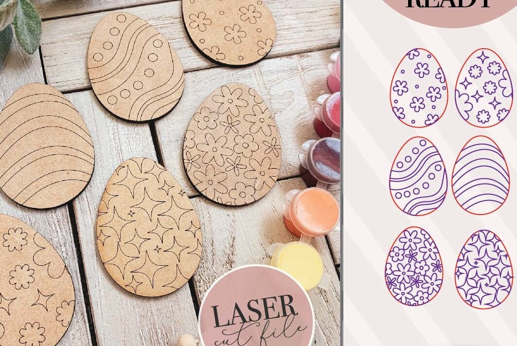 Σετ των 2 Intra απο ξύλο plywood  Χρώμα wenge 3mm-4mm πάχος - Κιτ βαφής πασχαλινών αυγών DIY Δίασταση 15x15 cm INTRAFABR-87114750