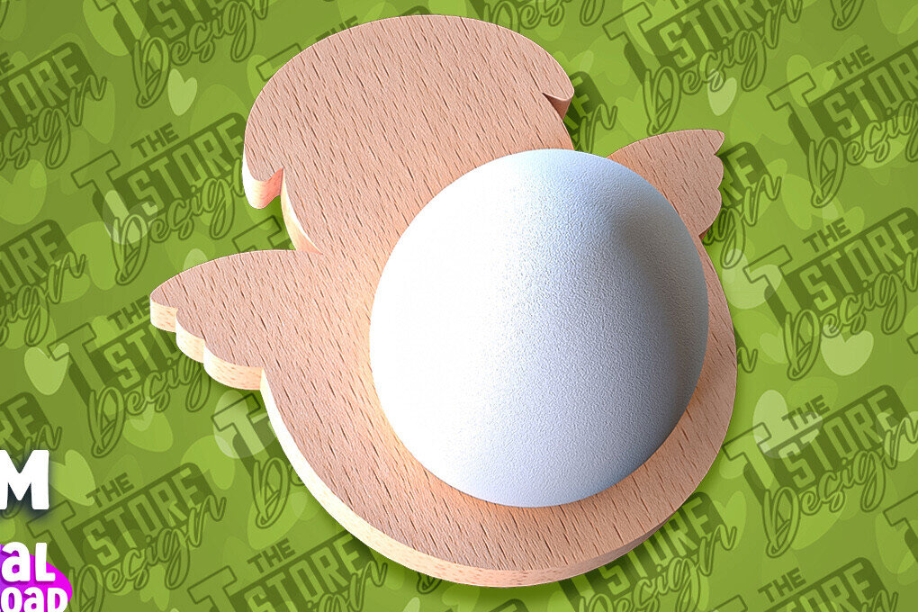 Σετ των 2 Intra απο ξύλο plywood  Χρώμα wenge 3mm-4mm πάχος - Πασχαλινή Αυγοθήκη | CNC Δίασταση 15x15 cm INTRAFABR-98279833