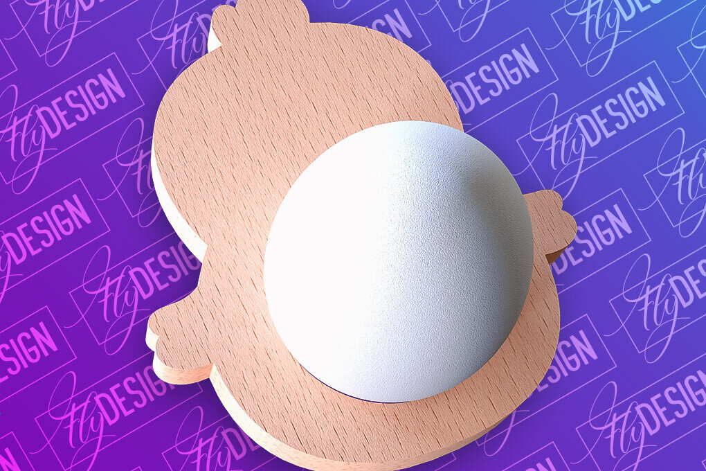 Σετ των 2 Intra απο ξύλο plywood  Χρώμα wenge 3mm-4mm πάχος - Πασχαλινή Αυγοθήκη | CNC Δίασταση 15x15 cm INTRAFABR-89833073