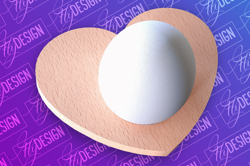 Σετ των 2 Intra απο ξύλο plywood  Χρώμα wenge 3mm-4mm πάχος - Πασχαλινή Αυγοθήκη | CNC Δίασταση 15x15 cm INTRAFABR-100049719