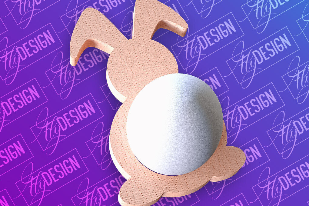 Σετ των 2 Intra απο ξύλο plywood  Χρώμα wenge 3mm-4mm πάχος - Πασχαλινή Αυγοθήκη | CNC Δίασταση 15x15 cm INTRAFABR-103036687