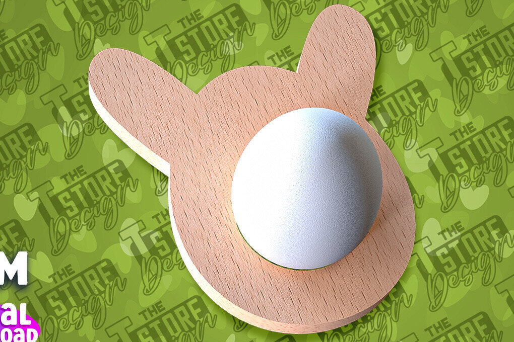 Σετ των 2 Intra απο ξύλο plywood  Χρώμα wenge 3mm-4mm πάχος - Πασχαλινή Αυγοθήκη | CNC Δίασταση 15x15 cm INTRAFABR-121331997