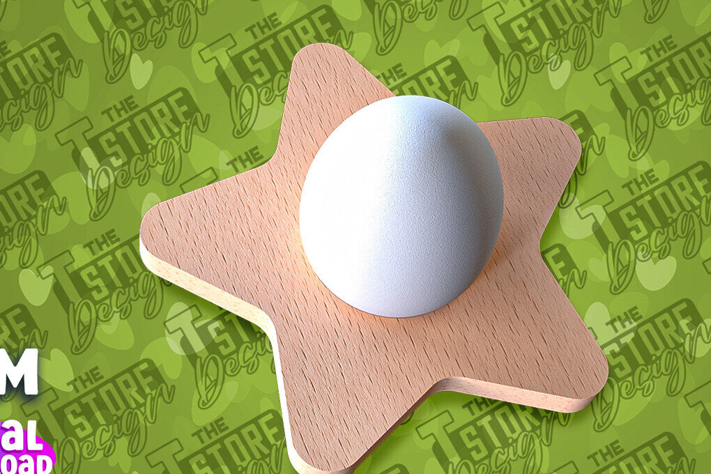 Σετ των 2 Intra απο ξύλο plywood  Χρώμα wenge 3mm-4mm πάχος - Πασχαλινή Αυγοθήκη | CNC Δίασταση 15x15 cm INTRAFABR-121332012