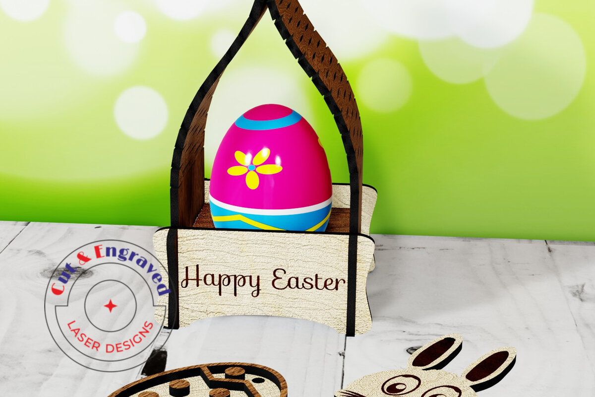 Σετ των 2 Intra απο ξύλο plywood  Χρώμα wenge 3mm-4mm πάχος - Πασχαλινή αυγοθήκη Δίασταση 4x4 cm INTRAFABR-80706139