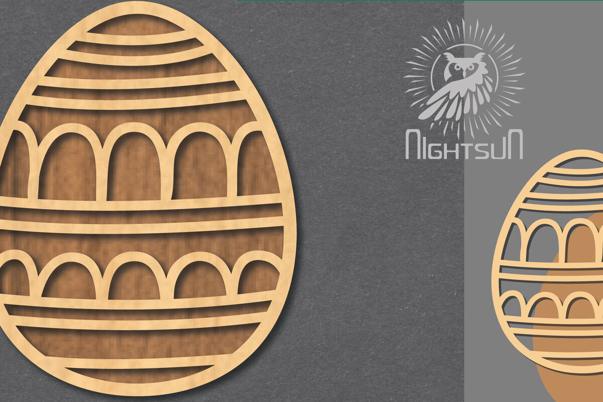 Σετ των 2 Intra απο ξύλο plywood  Χρώμα wenge 3mm-4mm πάχος - Διακόσμηση πασχαλινών αυγών κοπής με λέιζερ 1 Δίασταση 20x20 cm INTRAFABR-116324019