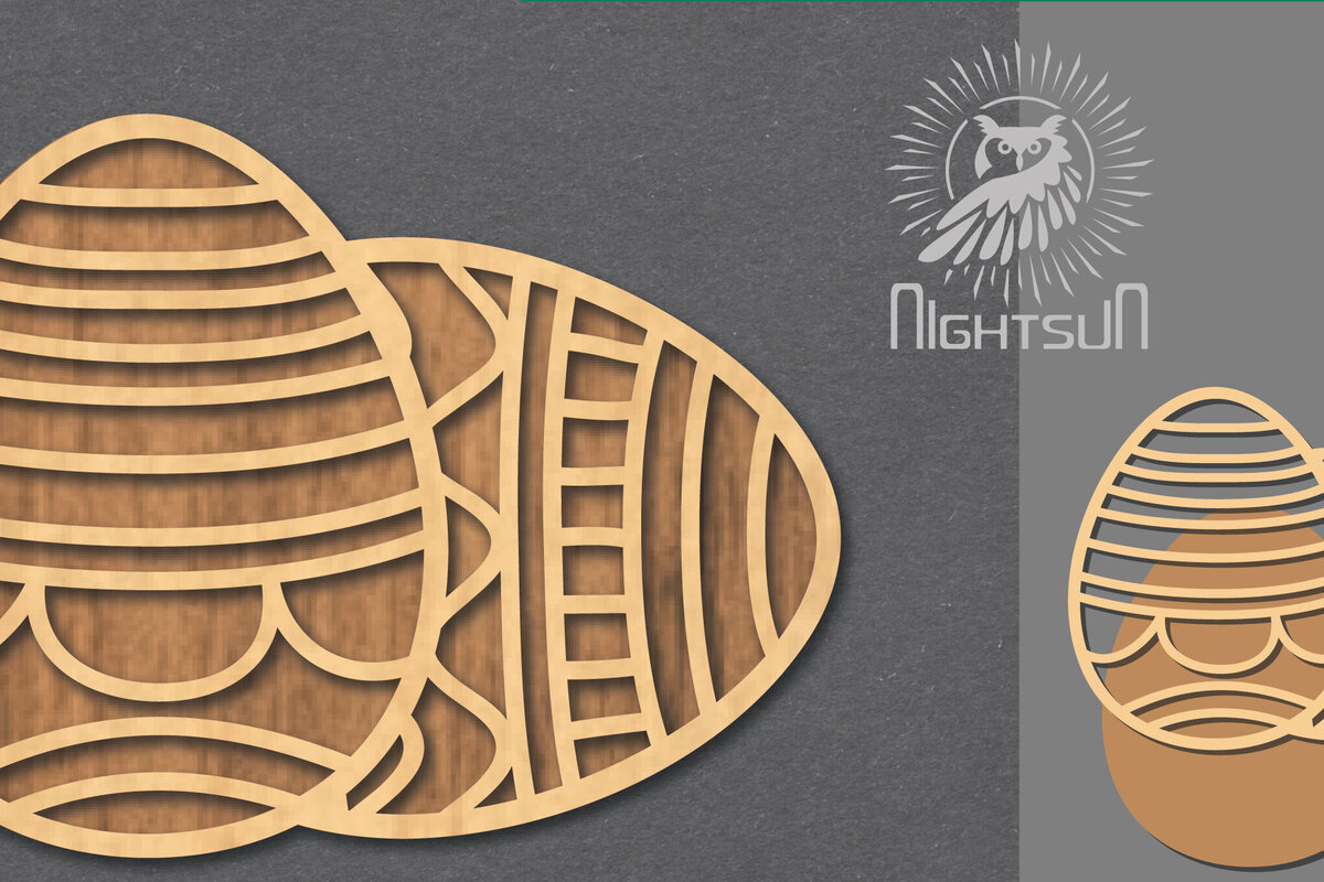 Σετ των 2 Intra απο ξύλο plywood  Χρώμα wenge 3mm-4mm πάχος - Διακόσμηση πασχαλινών αυγών κοπής με λέιζερ 3 Δίασταση 20x20 cm INTRAFABR-116324057