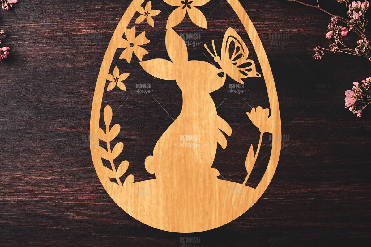 Σετ των 2 Intra απο ξύλο plywood  Χρώμα wenge 3mm-4mm πάχος - κοπής με λέιζερ πασχαλινό αυγό Δίασταση 15x15 cm INTRAFABR-116405080